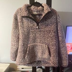 Pink VS Quater Zip Sweater